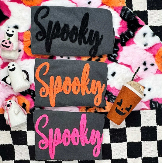 Fluffy Print Spooky Tee